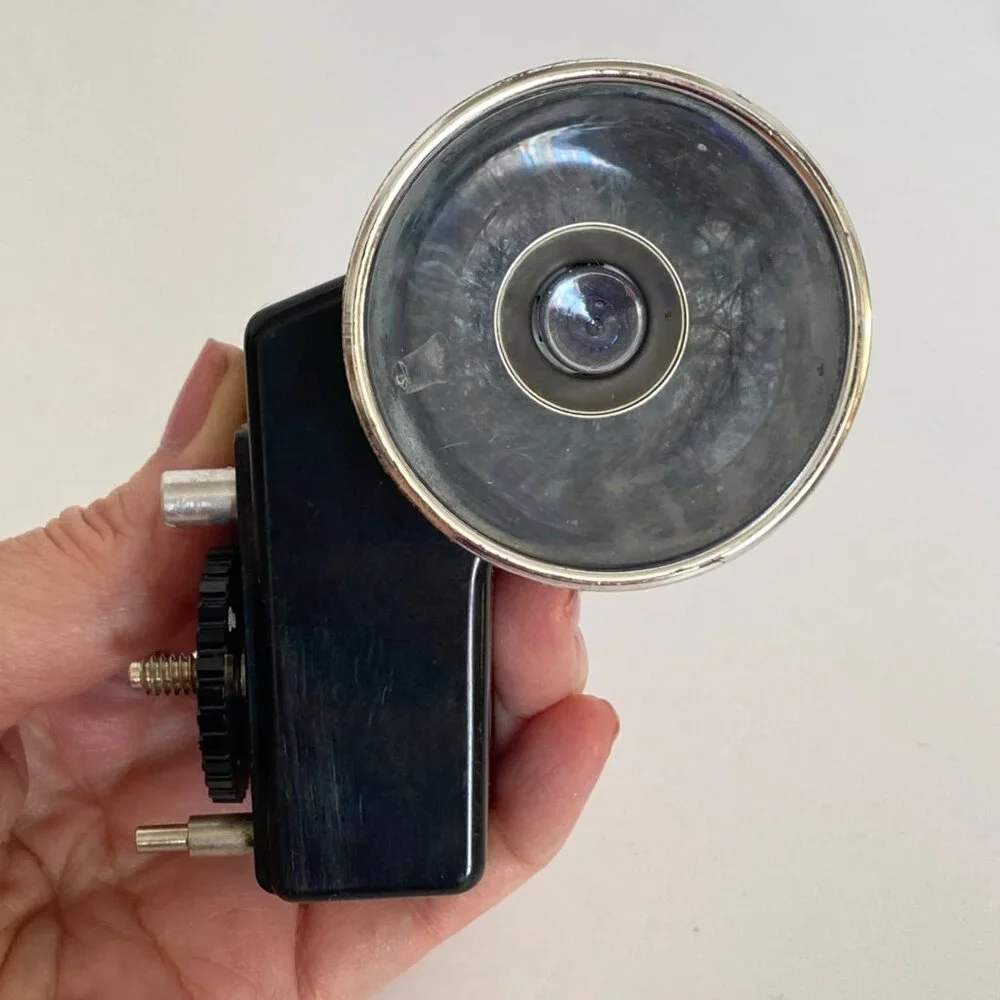 Kodak Brownie Starmeter Camera With Flash Attachment and Carry Strap 1960s Vtg